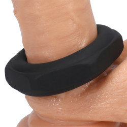 RockSolid by Doc Johnson Cockring The Nut 25 mm Noir